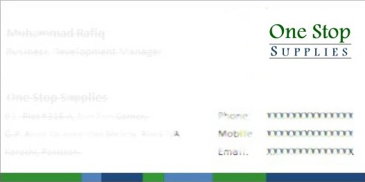 One Stop Supplies Business Card